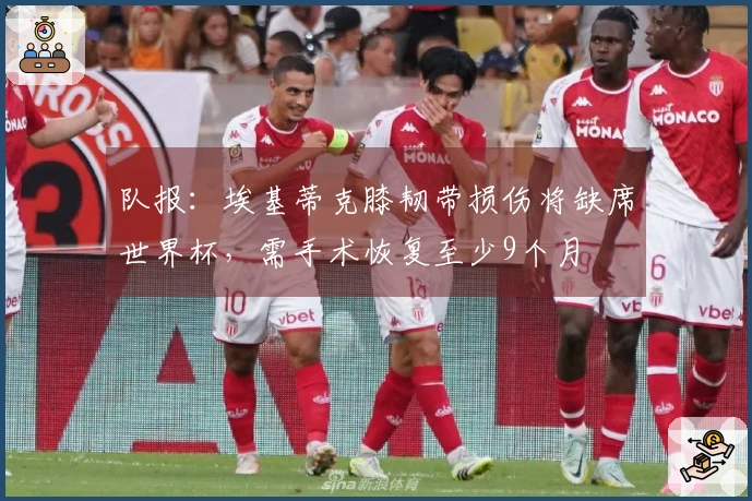 队报：埃基蒂克膝韧带损伤将缺席世界杯，需手术恢复至少9个月